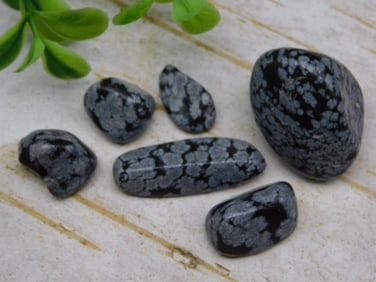 SNOWFLAKE OBSIDIAN ROCK STONE LAPIDARY SPECIMEN