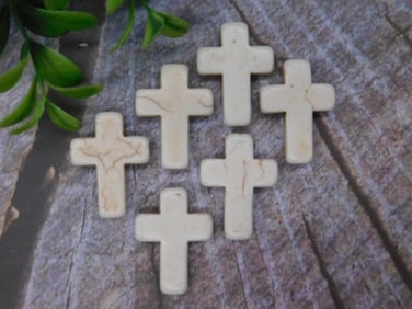 STONE CROSS BEADS ROCK STONE LAPIDARY SPECIMEN