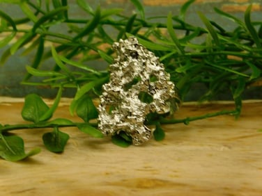 SILVER CLUSTER RING ROCK STONE LAPIDARY SPECIMEN