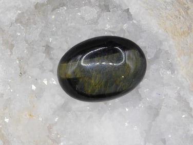 HAWK EYE CABOCHON ROCK STONE LAPIDARY SPECIMEN