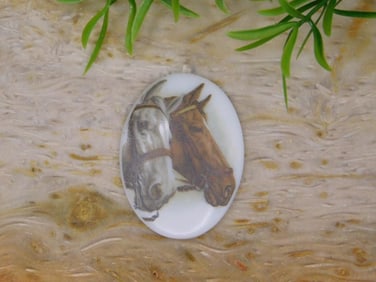 HORSE CABOCHON ROCK STONE LAPIDARY SPECIMEN
