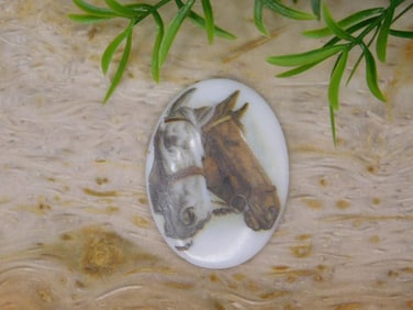 HORSE CABOCHON ROCK STONE LAPIDARY SPECIMEN