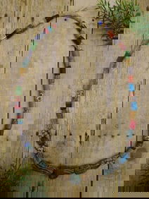 HAND PAINTED AFRICAN TRADE BEAD NECKLACE