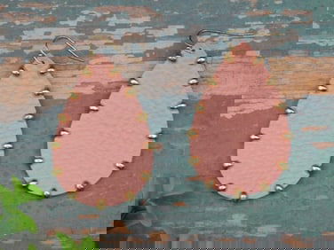 STUDDED TEAR DROP EARRINGS