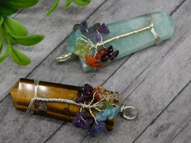 MIXED STONE PENDANTS ROCK STONE LAPIDARY SPECIMEN