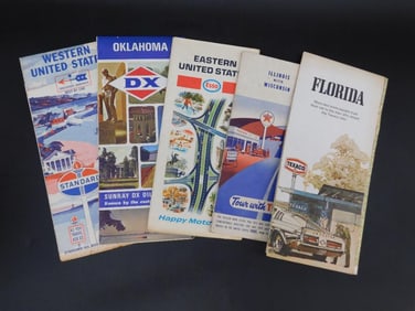 STANDARD DX ROAD MAPS ASSORTED STATES VINTAGE ANTIQUE AUTOMOBILIA