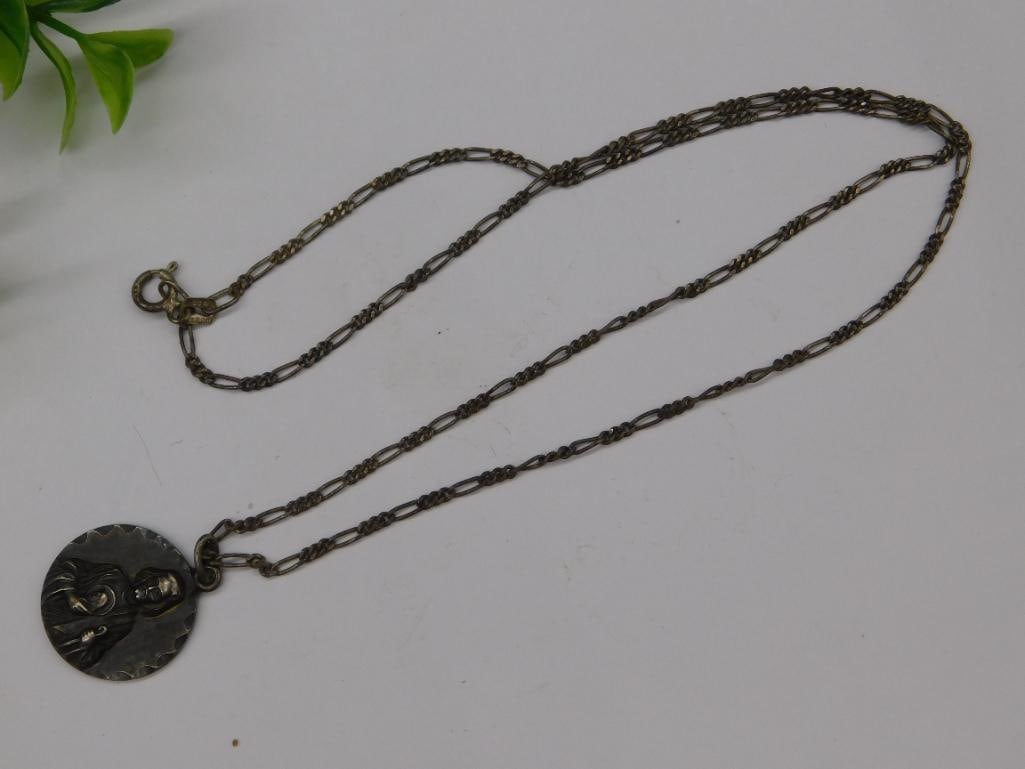 Sterling Silver St. Jude Medal Necklace: Sterling Silver St. Jude Medal Necklace