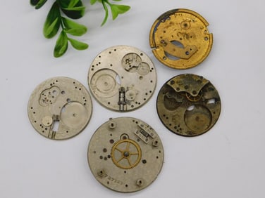 Five Vintage Watch Movement Plates WATCHMAKING WATCHMAKER TOOLS