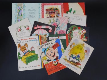 GREETING CARDS VINTAGE ANTIQUE