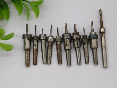10 Vintage Metal Tool Bits with Visible Wear?WATCHMAKERS WATCHMAKING TOOL