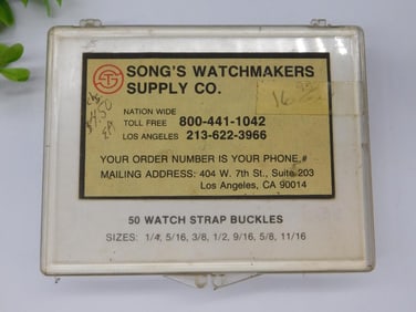 Watch Strap Buckles in Organizer Case?WATCHMAKERS WATCHMAKING TOOL