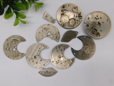 Vintage Elgin Pocket Watch Movements and Plates Lot?WATCHMAKERS WATCHMAKING TOOL