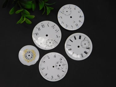 5 Vintage Pocket Watch Dials?WATCHMAKERS WATCHMAKING TOOL