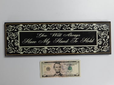 Decorative Wall Sign With Romantic Quote