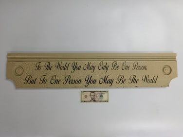 Decorative Wall Plaque With Inspirational Quote
