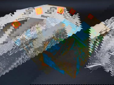 SHELL ROAD MAPS MIXED STATES VINTAGE ANTIQUE AUTOMOBILIA