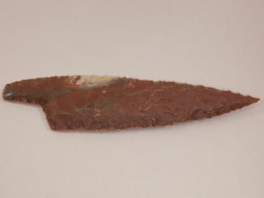 6 INCH HAND KNAPPED ARROWHEAD ROCK STONE LAPIDARY SPECIMEN