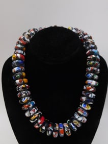 BLACK CANDY SPECKLED GLASS BEADS ROCK STONE LAPIDARY SPECIMEN