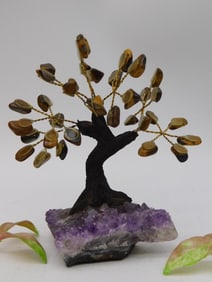 MIXED STONE TREE ROCK STONE LAPIDARY SPECIMEN
