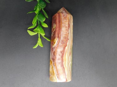 BANDED ONYX OBELISK ROCK STONE LAPIDARY SPECIMEN