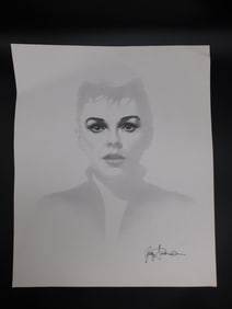 JUDY GARLAND PRINT BY GARY SADERUP VINTAGE ANTIQUE