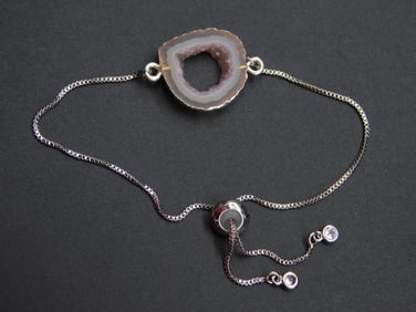 GEODE SLICE ADJUSTABLE BRACELET VINTAGE ANTIQUE