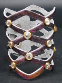 COW HIDE CUFF BRACELET