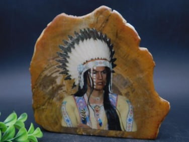 PETRIFIED WOOD SLAB WITH CHIEF ROCK STONE LAPIDARY SPECIMEN