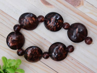 Glass Beads With Metallic Sparkle