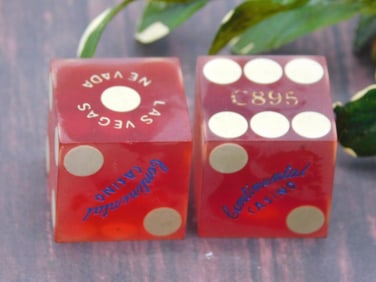Vintage Continental Casino Dice from Las Vegas