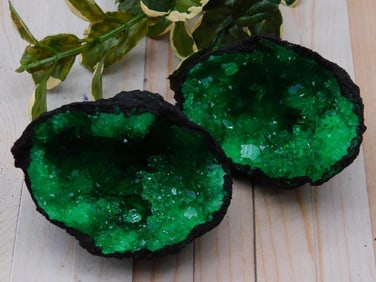Bright Green Quartz Geode Display Specimen ROCK STONE LAPIDARY SPECIMEN