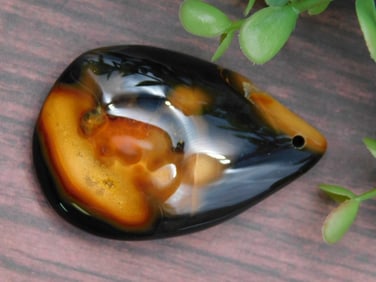 ECLIPSE AGATE PENDANT ROCK STONE LAPIDARY SPECIMEN