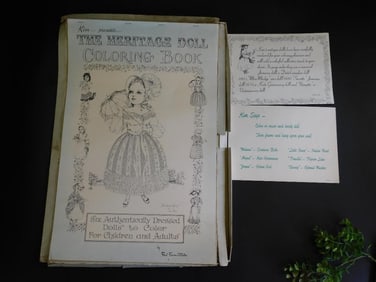 The Heritage Doll Coloring Book Vintage Antique Ephemera