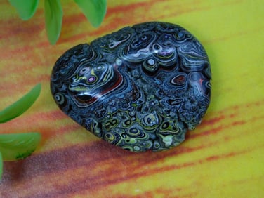Fordite Motor City Agate with Multicolored Swirl Patterns