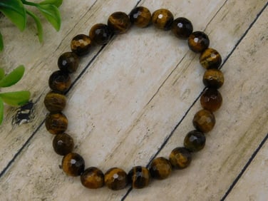 Tigers Eye Beaded Bracelet Rock Stone Lapidary Specimen