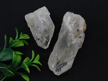 Two Clear Quartz Crystal Specimens Rock Stone Lapidary Specimen