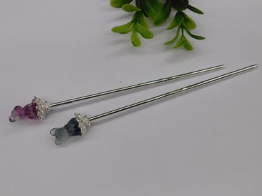 Genuine Stone Hair Pins ROCK STONE LAPIDARY SPECIMEN