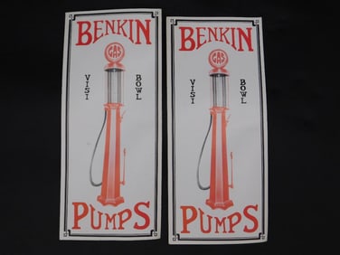 Benkin Pumps Advertising Materials with Gas Pump Design