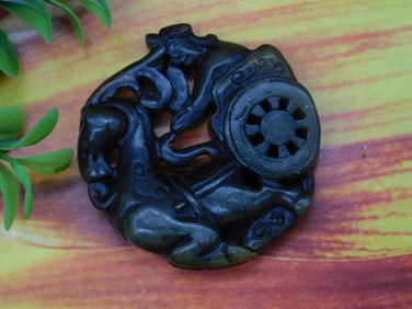 Carved Jade Rock Stone Lapidary Specimen