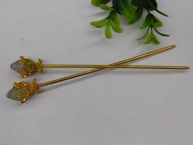 Stone Hair Pins Rock Stone Lapidary Specimen