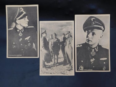 Three Vintage WWII German Postcards