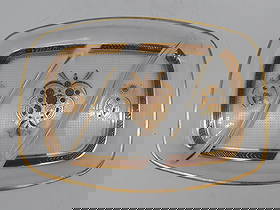 MCM Clear and Gold Three-Section Glass Tray by Georges Briard Mid-century Modern: MCM Clear and Gold Three-Section Glass Tray by Georges Briard Mid-century Modern