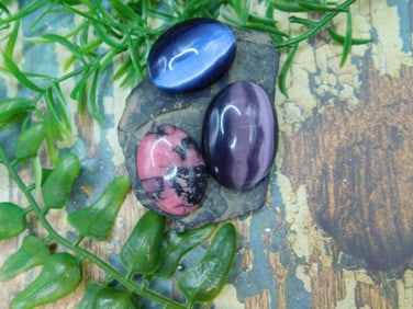 MIXED CABOCHON LOT ROCK STONE LAPIDARY SPECIMEN