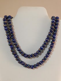 AFRICAN TRADE BEADS BONE WITH STONE INLAY