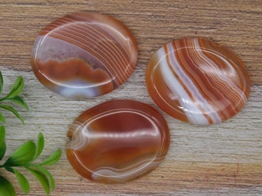 BANDED CARNELIAN WORRY STONES ROCK STONE LAPIDARY SPECIMEN