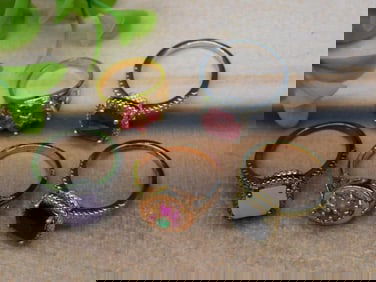 STONE RINGS ROCK STONE LAPIDARY SPECIMEN