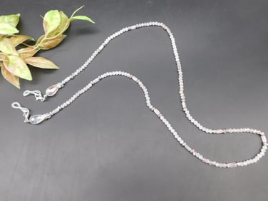 Crystal Beaded Eyeglass Holder With Clasp Ends