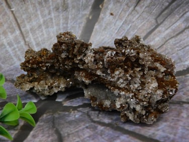 Brown and Clear Rock Stone Lapidary Specimen Mineral Specimen With Crystals