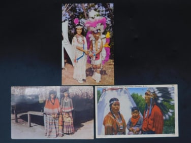 Set of Vintage Photos and Postcards: Native American Indian Indigenous Themes