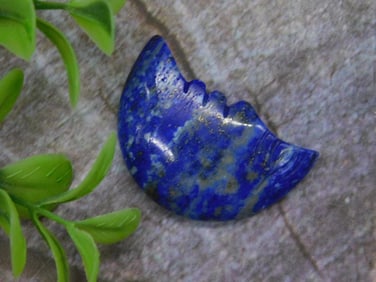 Carved Lapis Lazuli Crescent Moon Rock Stone Lapidary Specimen